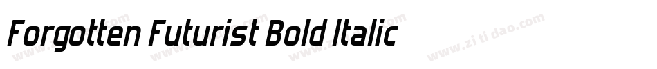 Forgotten Futurist Bold Italic字体转换